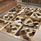 Geometric Cowhide Rug