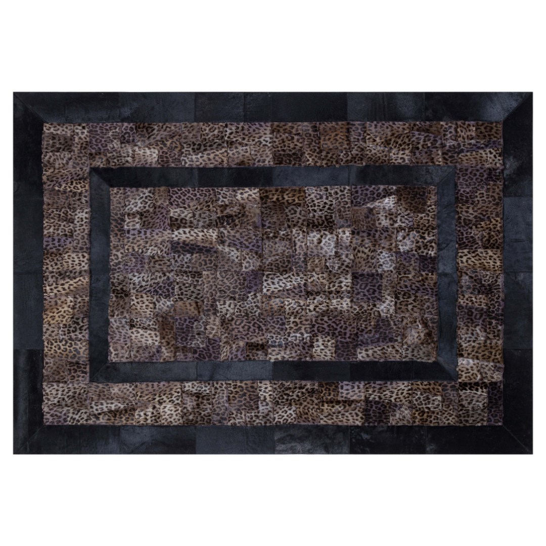 Leopar Pattern Cowhide Rug