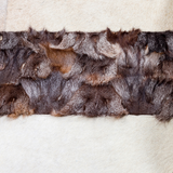 Fox Fur and Cowhide Rug