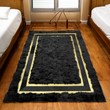 Sheepskin Black Bedroom Rug