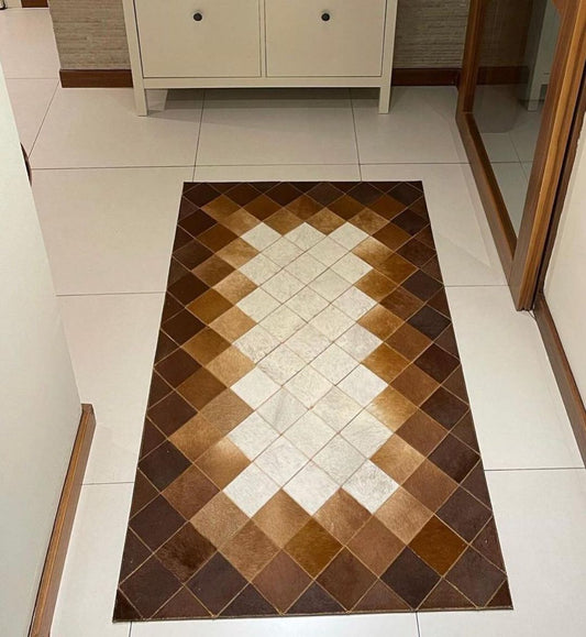 Brown Hallway Cowhide Rug