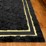 Sheepskin Black Bedroom Rug