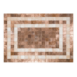 Copper Cowhide Leather Rug