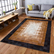 Brown Black Real Cowhide Rug