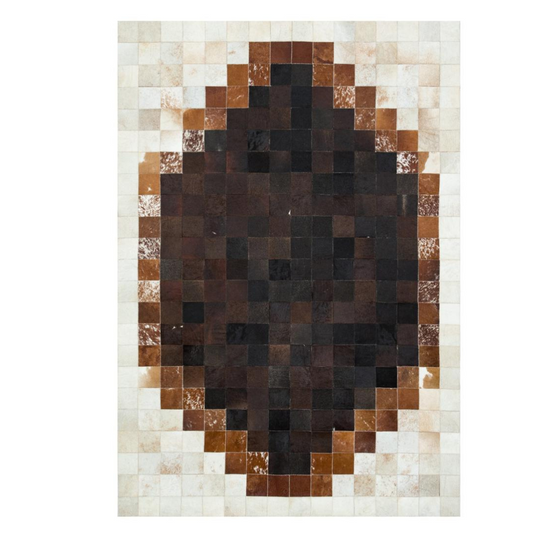 Geometric Patchwork Cowhide Rug