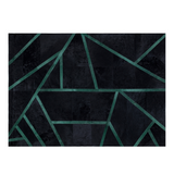 Black Green Cowhide Area Rug