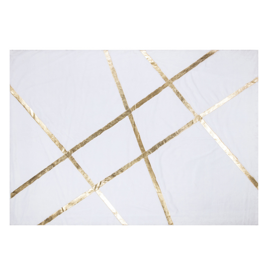 White Gold Plush Soft Rug