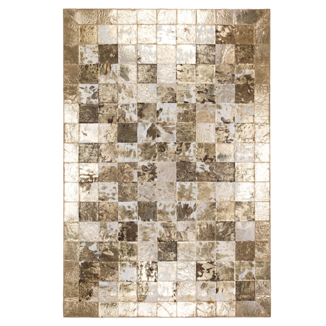 Gold Cowhide Luxury Rug