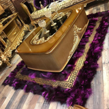 Pink Fox Fur Luxury Rug