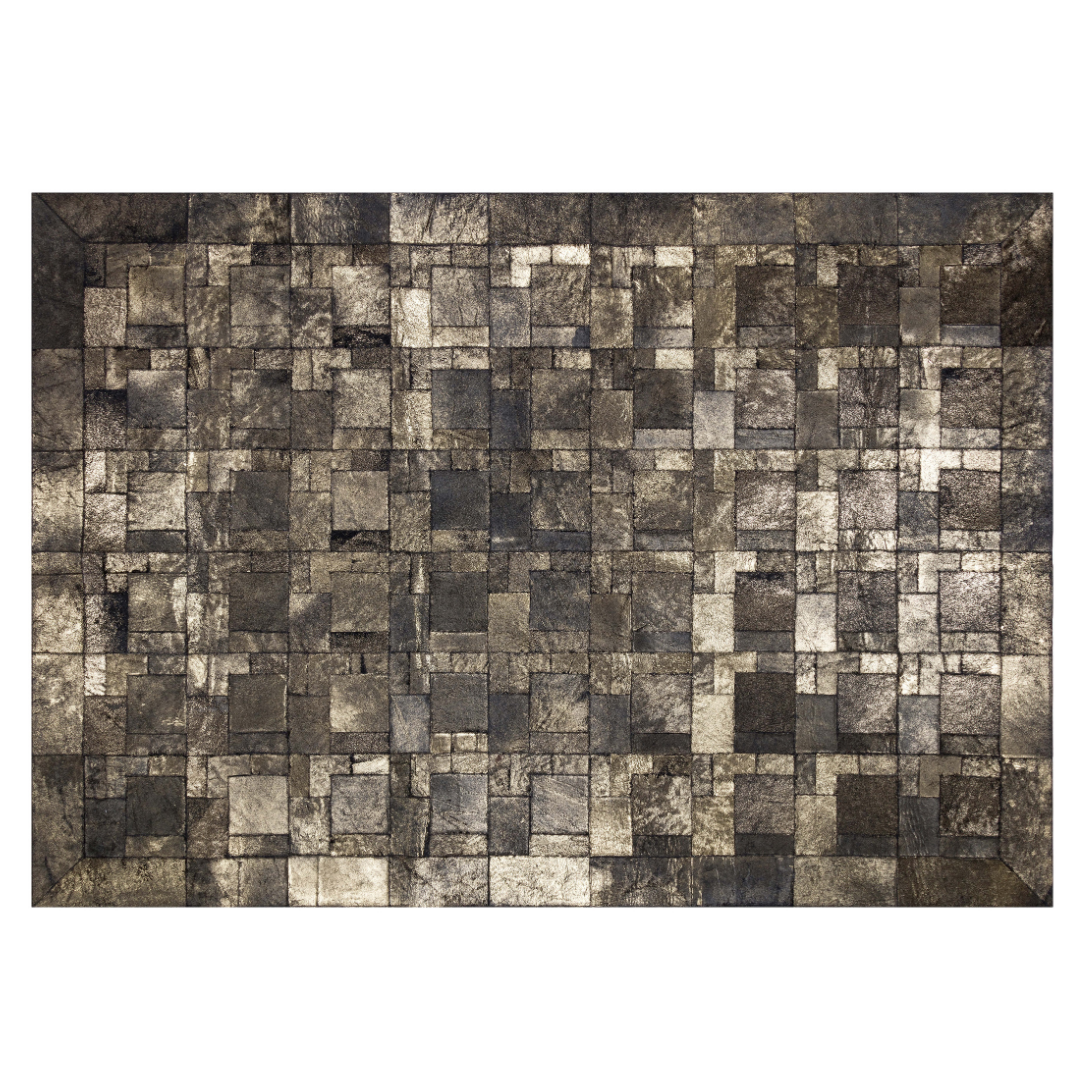 Shiny Cowhide Leather Rug