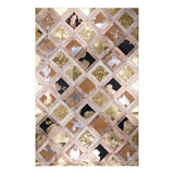 Multicolor Leather Cowhide Large Rug