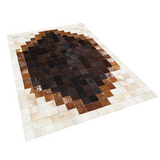 Geometric Patchwork Cowhide Rug