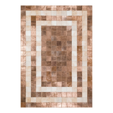 Copper Cowhide Leather Rug