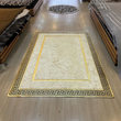 Plush White Gold Luxury Rug