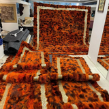 Orange Gold Large Fox Fur Rug