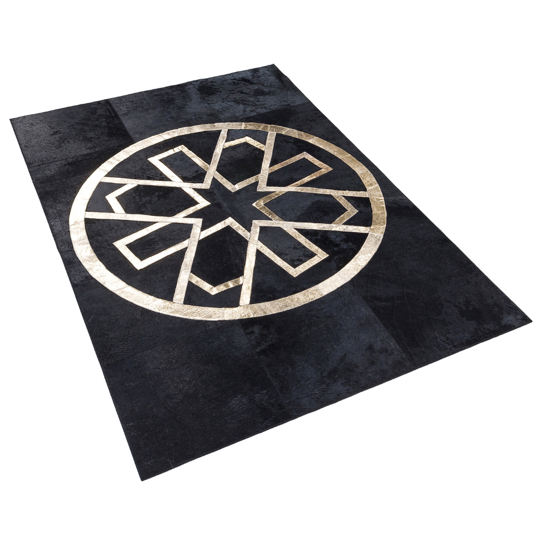 Geometric Cowhide Rug