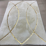 White Gold Gold Plush Area Rug