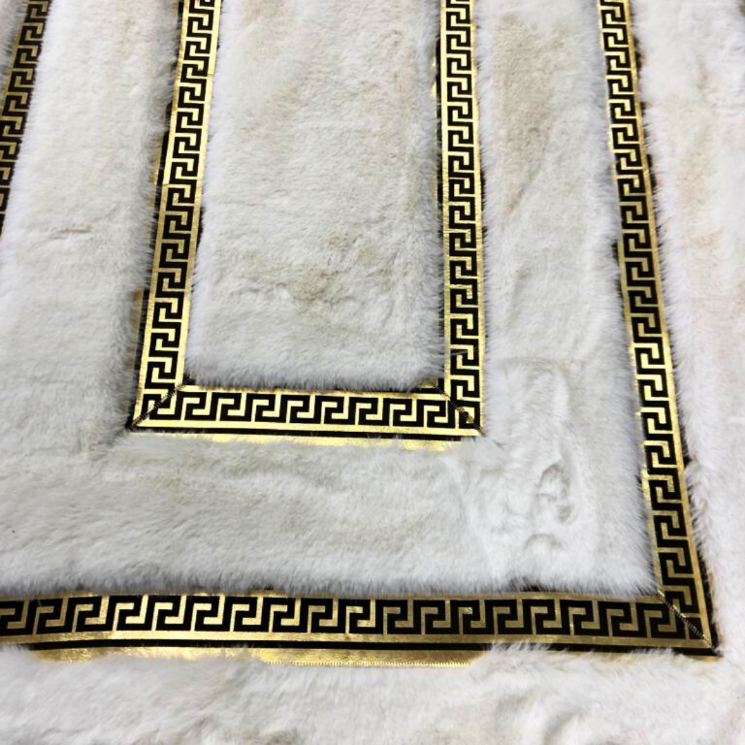 Plush Runner White Gold Rug