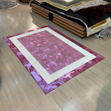 Pink White Cowhide Area Rug