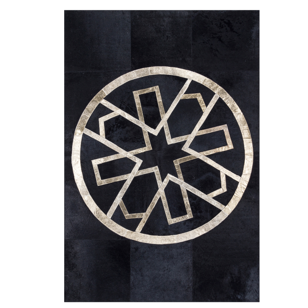 Geometric Cowhide Rug