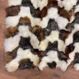 Natural Fox Fur Throw Rug