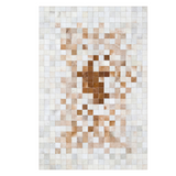 Real White Brown Cowhide Rug