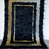 Elegant Black Luxury Soft Sheepskin Rug