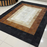 Patchwork Cowhide Living Room Rug