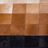 Brown Black Genuine Cowhide Rug