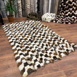 Natural Fox Fur Throw Rug