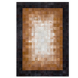 Brown Black Genuine Cowhide Rug