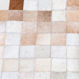 Real White Brown Cowhide Rug