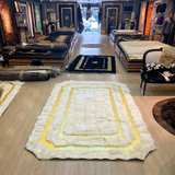 White Gold Fluffy Sheepskin Rug