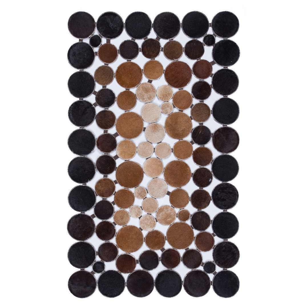 Genuine Cowhide Geometric Rug