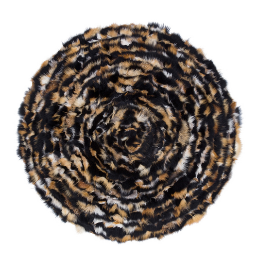 Circle Fox Fur Rug