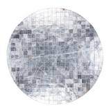 Circle Silver Cowhide Rug