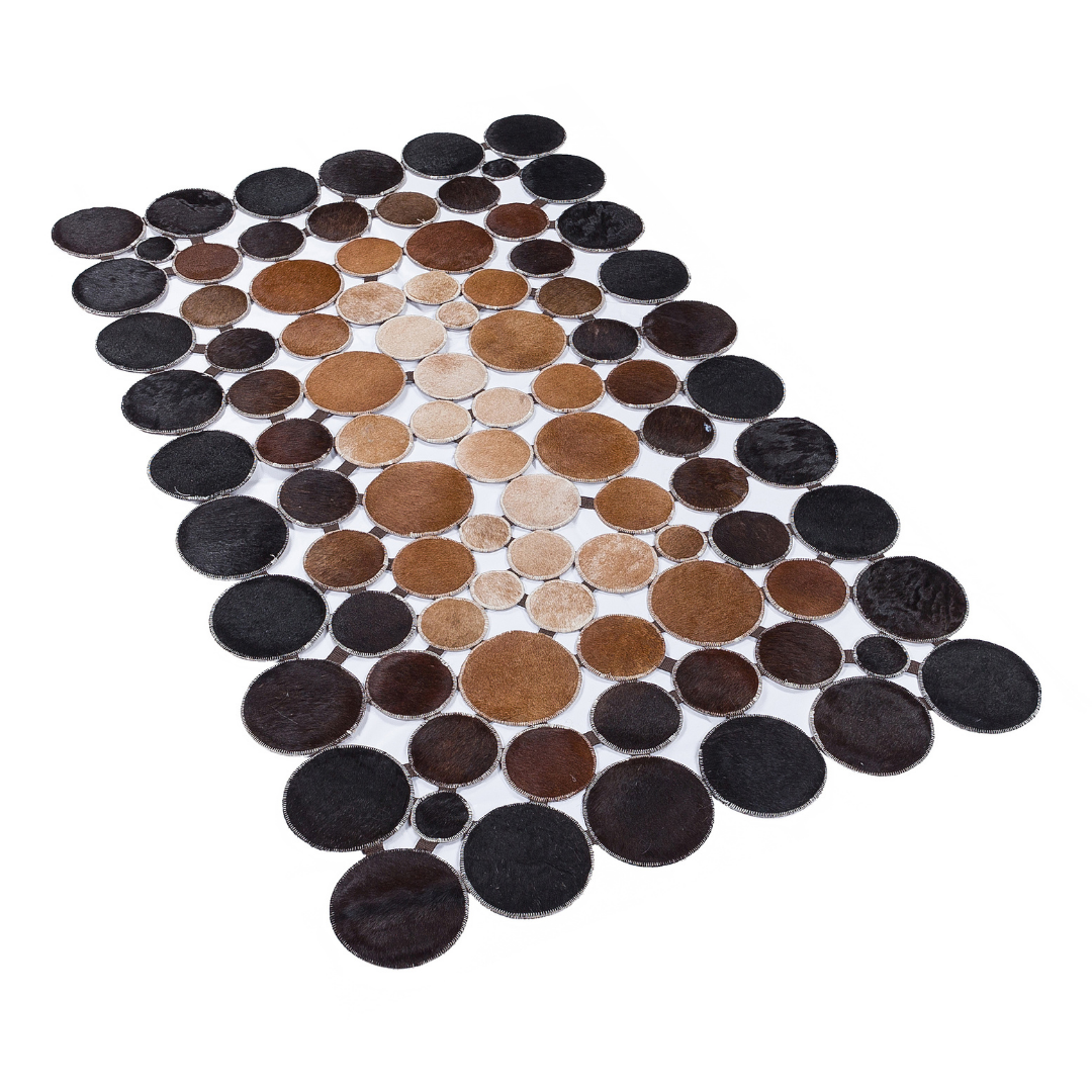 Genuine Cowhide Geometric Rug