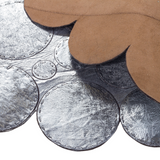 Round Silver Cowhide Rug