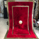 Plush Red Gold Luxury Rug