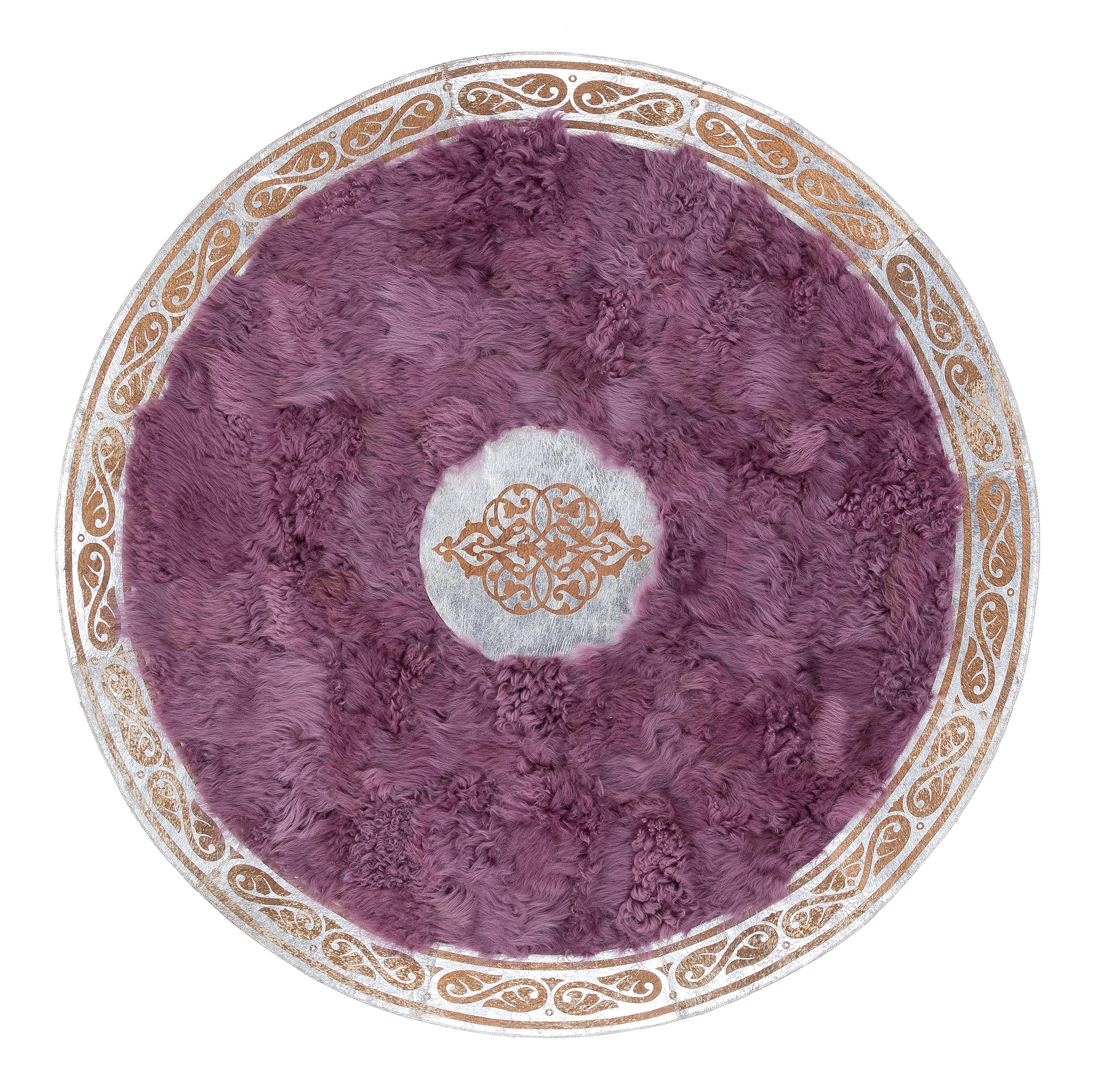 Round Sheepskin Fluffy Soft Rug