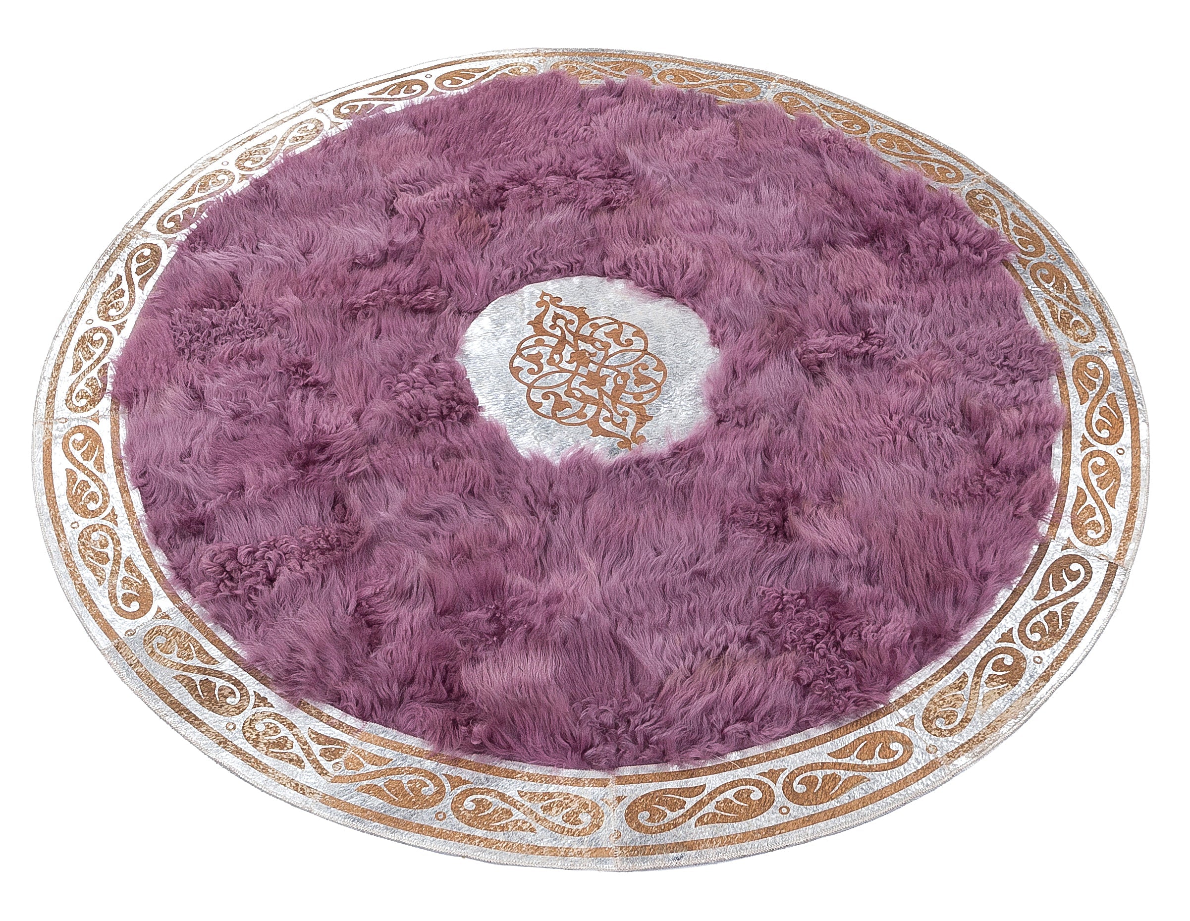 Round Sheepskin Fluffy Soft Rug