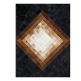 Tricolor Patchwork Genuine Cowhide Rug