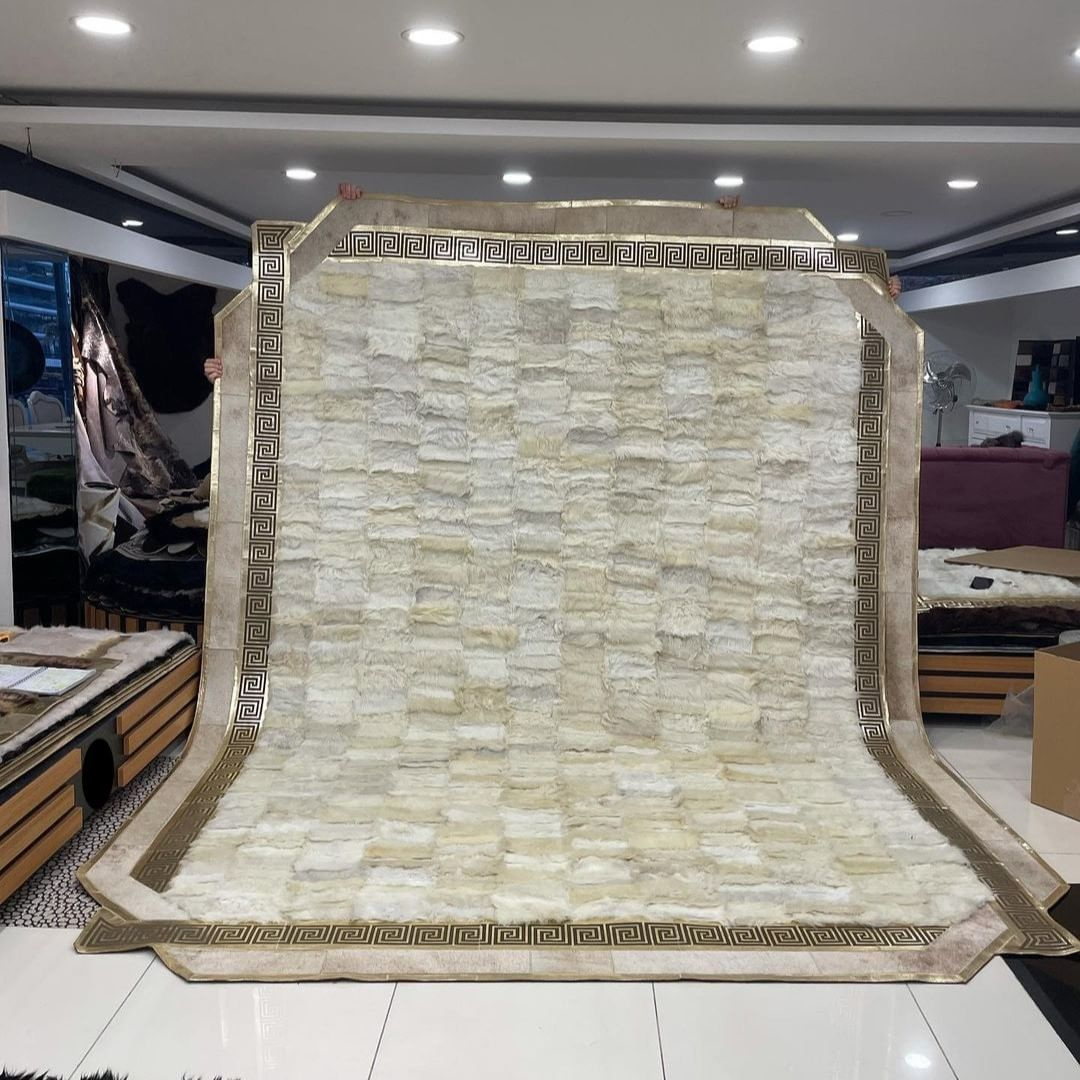 White Gold Large Sheepskin Rug