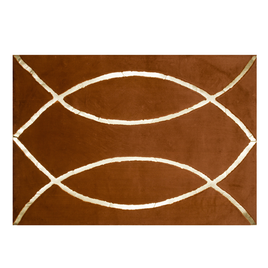 Orange Gold Plush Rug