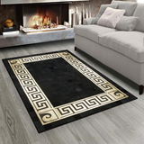 Luxury Cowhide Black Gold Rug