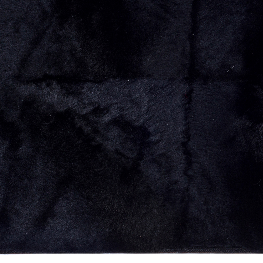 Black Lamb Fur Rug