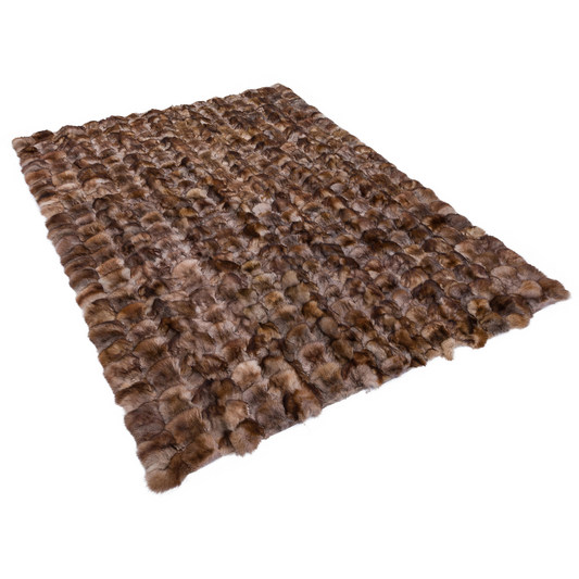 Brown Fox Fur Large Rug