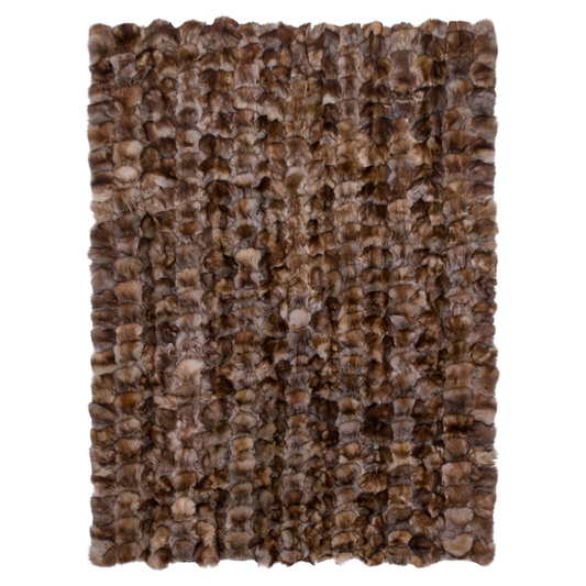 Brown Fox Fur Large Rug