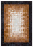 Brown Black Real Cowhide Rug