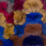 Colorful Fox Fur Large Rug